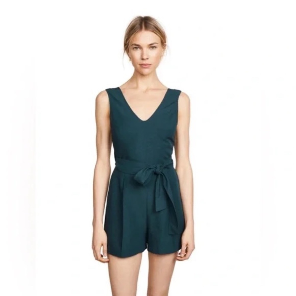 Club Monaco Madria Shorts Romper Dark Green Women's Size 8
